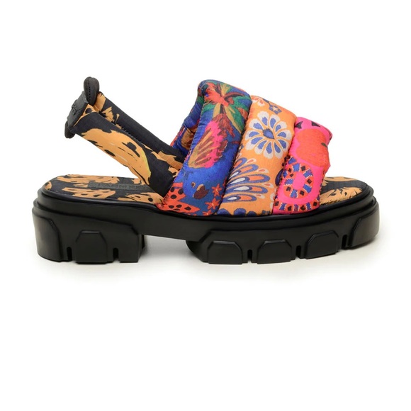 NEW Farm Rio Mixed Prints Puffy Sandal in size 11 - Picture 2 of 5